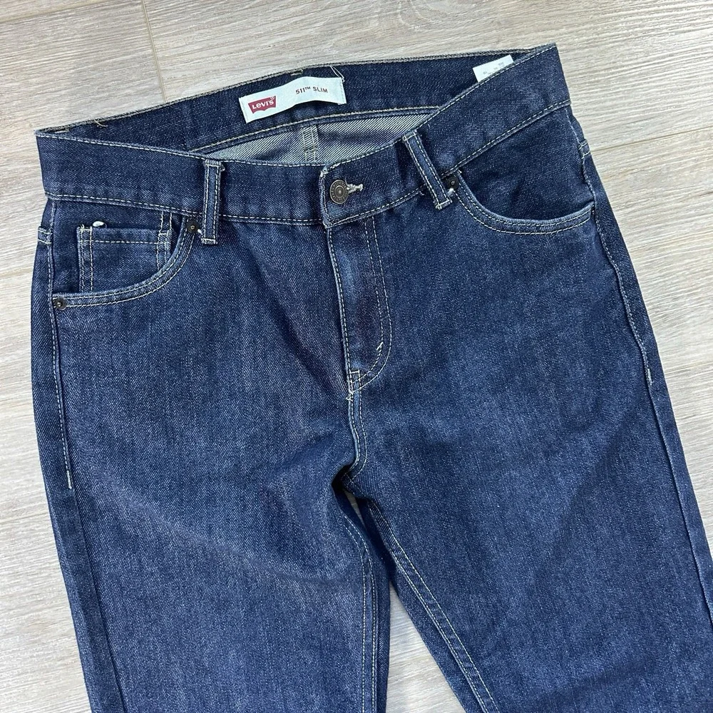 Levis 511 Slim Women's Size 20 30x20 Dark‎ Wash  Stretch Cotton Polyester Jeans